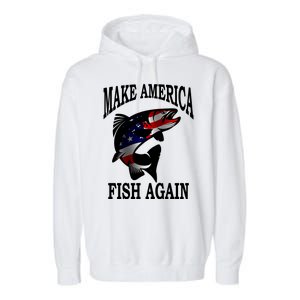 Make America Fish Again USA Fishing Gift Garment-Dyed Fleece Hoodie