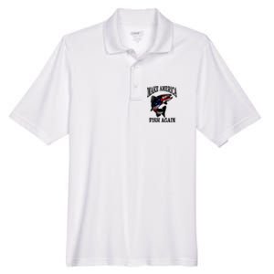 Make America Fish Again USA Fishing Gift Men's Origin Performance Pique Polo