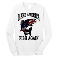 Make America Fish Again USA Fishing Gift Long Sleeve Shirt