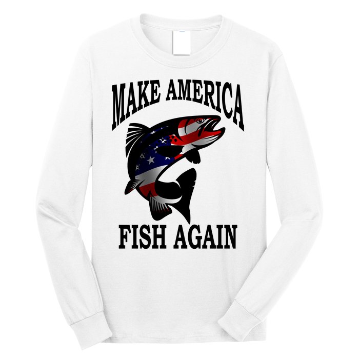 Make America Fish Again USA Fishing Gift Long Sleeve Shirt