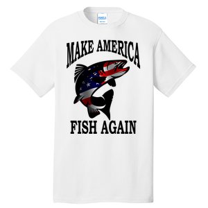 Make America Fish Again USA Fishing Gift Tall T-Shirt