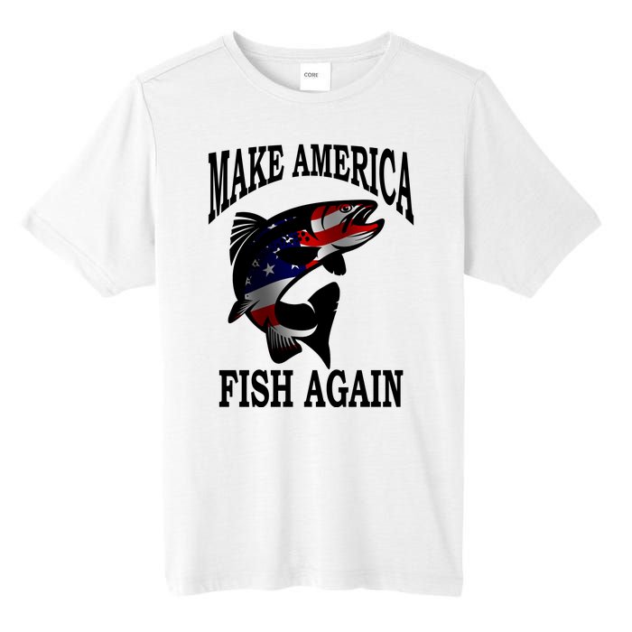 Make America Fish Again USA Fishing Gift Tall Fusion ChromaSoft Performance T-Shirt