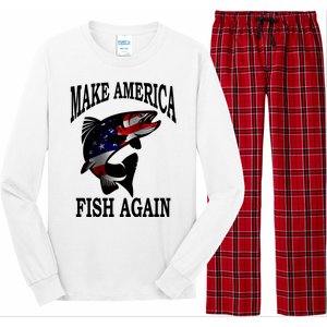 Make America Fish Again USA Fishing Gift Long Sleeve Pajama Set