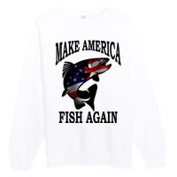 Make America Fish Again USA Fishing Gift Premium Crewneck Sweatshirt