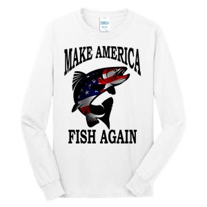 Make America Fish Again USA Fishing Gift Tall Long Sleeve T-Shirt