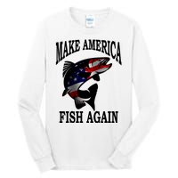 Make America Fish Again USA Fishing Gift Tall Long Sleeve T-Shirt