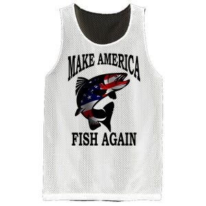 Make America Fish Again USA Fishing Gift Mesh Reversible Basketball Jersey Tank