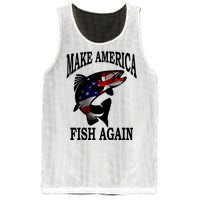 Make America Fish Again USA Fishing Gift Mesh Reversible Basketball Jersey Tank