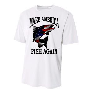 Make America Fish Again USA Fishing Gift Performance Sprint T-Shirt