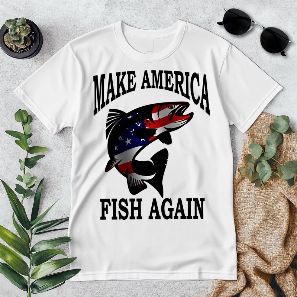 Make America Fish Again USA Fishing Gift Premium T-Shirt