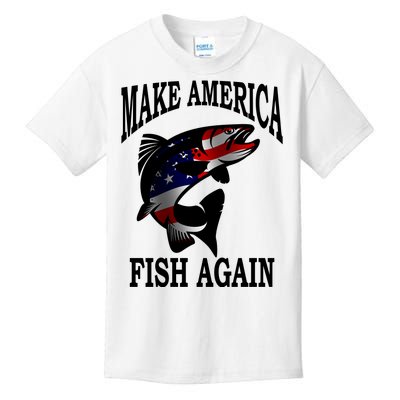 Make America Fish Again USA Fishing Gift Kids T-Shirt