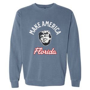 Make America Florida – Funny Political Satire Trump 2024 Garment-Dyed Sweatshirt