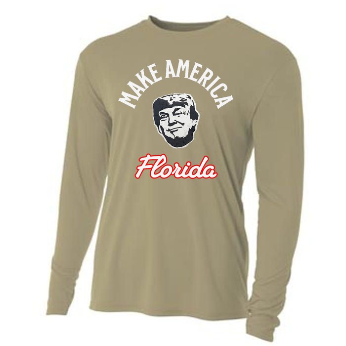 Make America Florida – Funny Political Satire Trump 2024 Cooling Performance Long Sleeve Crew