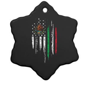 Mexican American Flag Combo Mexico USA Cinco De Mayo Gift Ceramic Star Ornament