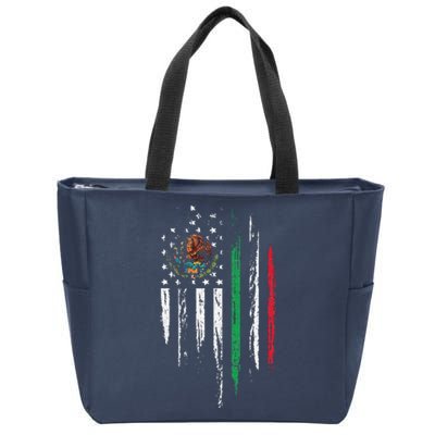 Mexican American Flag Combo Mexico USA Cinco De Mayo Gift Zip Tote Bag