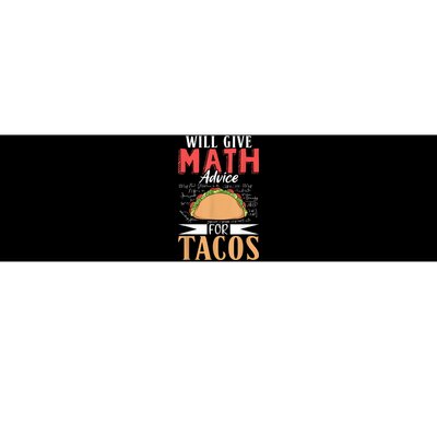 Math Advice For Tacos School University Mathematics Bumper Sticker