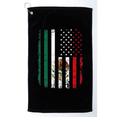 Mexican American Flag Mexican Roots Mexico America Platinum Collection Golf Towel