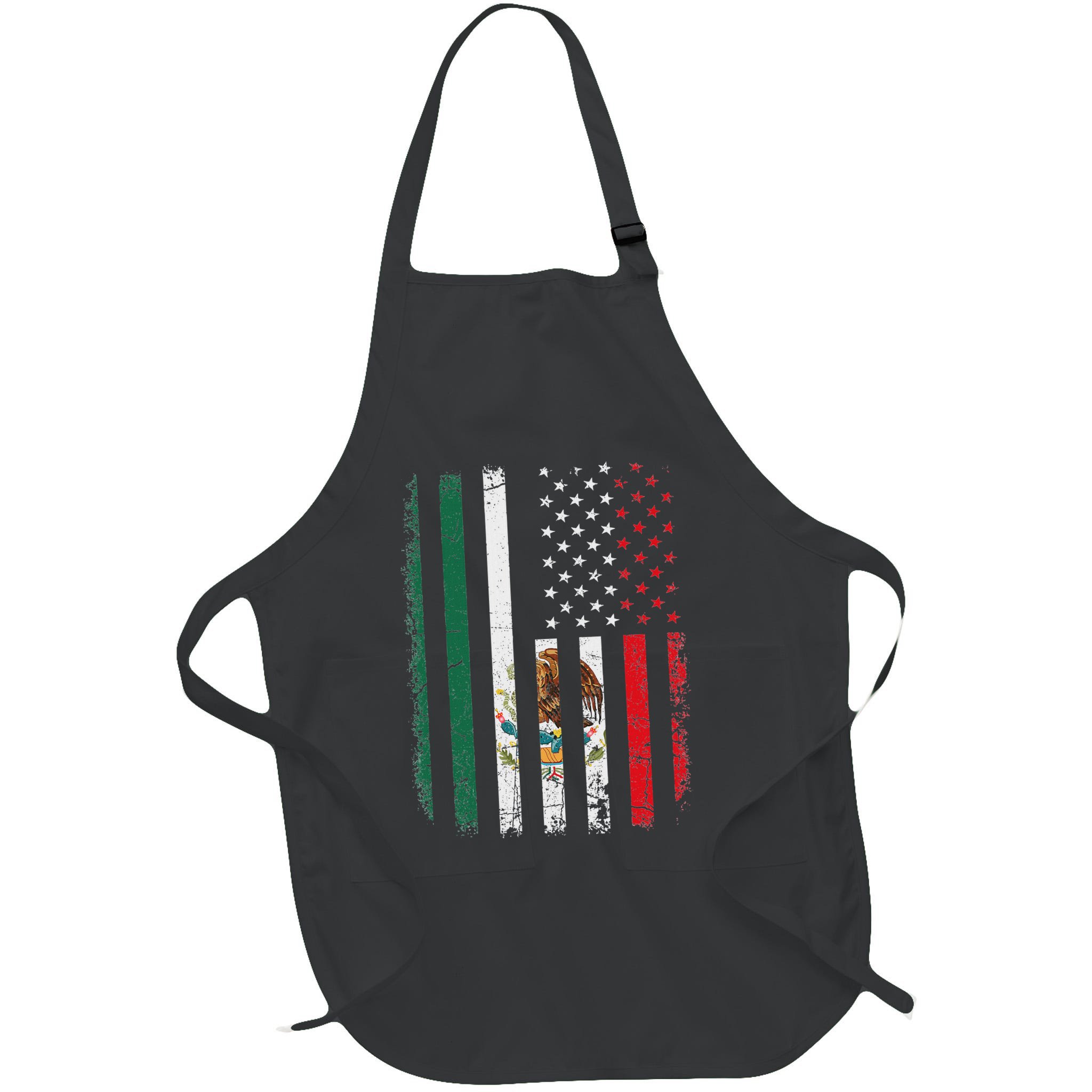 Mexican American Flag Mexican Roots Mexico America Apron