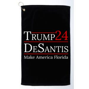 Make America Florida Trump Desantis 2024 Election Gift Platinum Collection Golf Towel