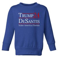 Make America Florida Trump Desantis 2024 Election Gift Toddler Sweatshirt