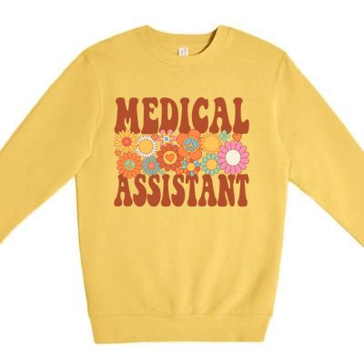 Medical Assistant Future Nurse Nurse Life Groovy Doctor Gift Premium Crewneck Sweatshirt