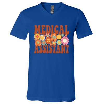 Medical Assistant Future Nurse Nurse Life Groovy Doctor Gift V-Neck T-Shirt