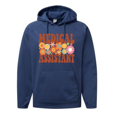 Medical Assistant Future Nurse Nurse Life Groovy Doctor Gift Performance Fleece Hoodie