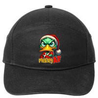 Merry Af Funny Sarcastic Grumpy Duck Christmas 7-Panel Snapback Hat