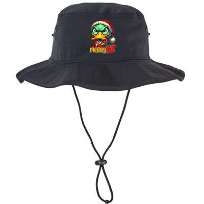 Merry Af Funny Sarcastic Grumpy Duck Christmas Bucket Hat