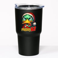 Merry Af Funny Sarcastic Grumpy Duck Christmas Tumbler