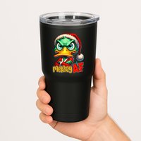 Merry Af Funny Sarcastic Grumpy Duck Christmas Tumbler