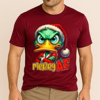 Merry Af Funny Sarcastic Grumpy Duck Christmas Performance Shirt