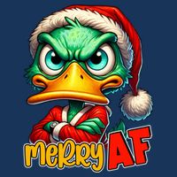 Merry Af Funny Sarcastic Grumpy Duck Christmas Infant Baby Jersey Bodysuit