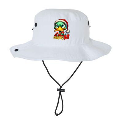 Merry Af Funny Sarcastic Grumpy Duck Christmas Legacy Cool Fit Booney Bucket Hat