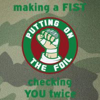 Making A Fist Putting On The Foil Checking You Twice Legacy Tie Dye Trucker Hat
