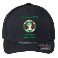 Making A Fist Putting On The Foil Checking You Twice Flexfit Unipanel Trucker Cap