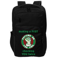 Making A Fist Putting On The Foil Checking You Twice Impact Tech Backpack