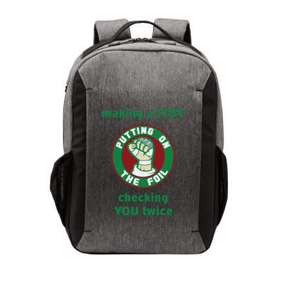 Making A Fist Putting On The Foil Checking You Twice Vector Backpack