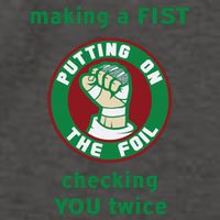 Making A Fist Putting On The Foil Checking You Twice Vector Backpack