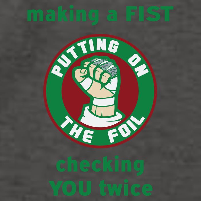 Making A Fist Putting On The Foil Checking You Twice Vector Backpack