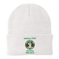 Making A Fist Putting On The Foil Checking You Twice Beanie