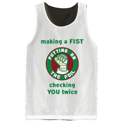 Making A Fist Putting On The Foil Checking You Twice Mesh Reversible Basketball Jersey Tank