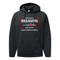 Make America Florida DeSantis 2024 Election Performance Fleece Hoodie