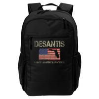 Make America Florida, DeSantis 2024 Election Vintage US Flag Daily Commute Backpack