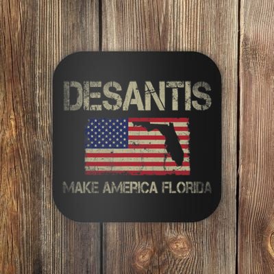 Make America Florida, DeSantis 2024 Election Vintage US Flag Coaster