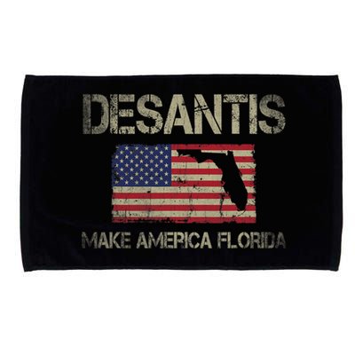 Make America Florida, DeSantis 2024 Election Vintage US Flag Microfiber Hand Towel