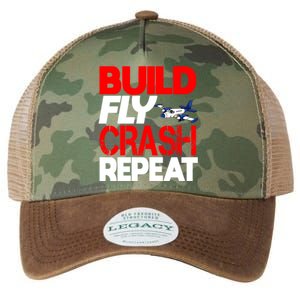 Model Airplane Funny Hobby Christmas Gift Build Crash Repeat Gift Legacy Tie Dye Trucker Hat