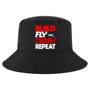 Model Airplane Funny Hobby Christmas Gift Build Crash Repeat Gift Cool Comfort Performance Bucket Hat