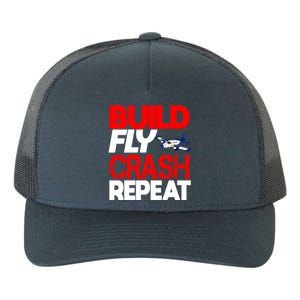 Model Airplane Funny Hobby Christmas Gift Build Crash Repeat Gift Yupoong Adult 5-Panel Trucker Hat