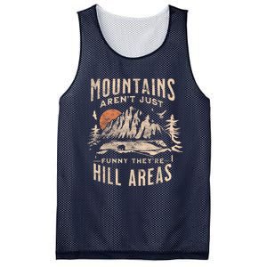 Mountains ArenT Funny TheyRe Hill Areas Dad Joke Word Pun Mesh Reversible Basketball Jersey Tank